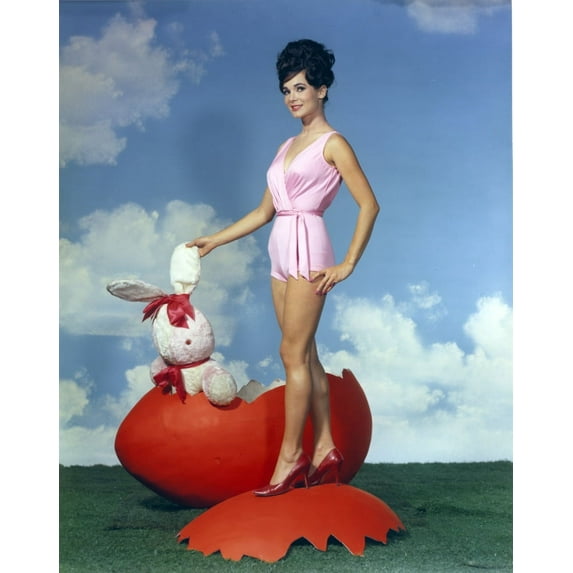 Gila Golan Holding Teddy Bear in Pink Dress Photo Print (8 x 10)