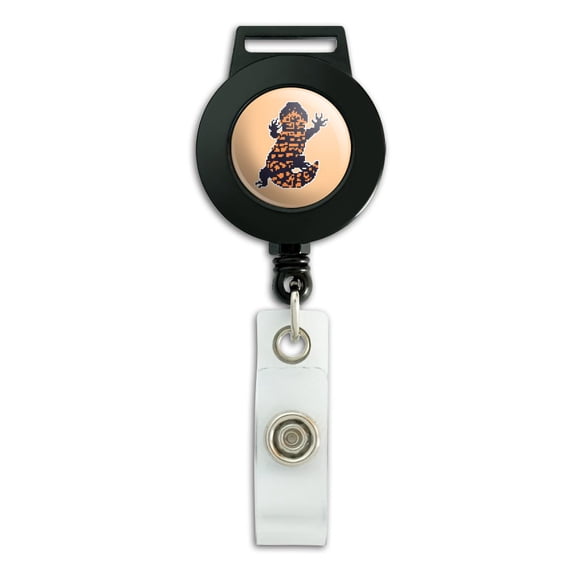 Gila Monster Pixel Lizard Lanyard Retractable Reel Badge ID Card Holder