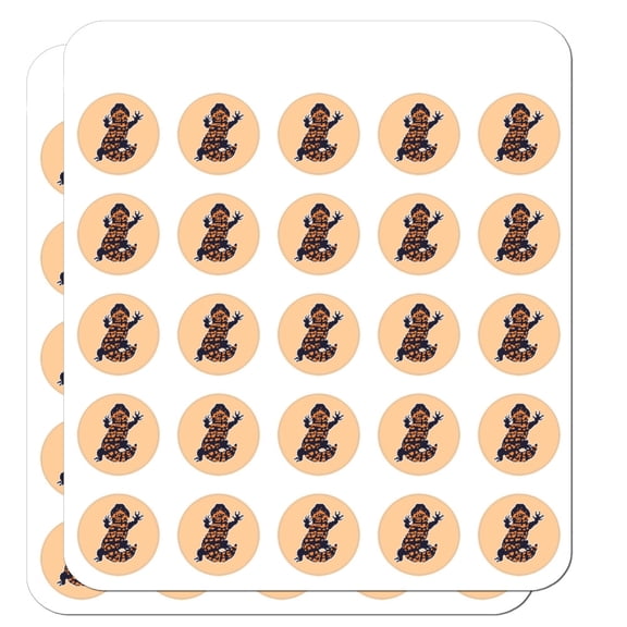 Gila Monster Pixel Lizard Planner Calendar Scrapbooking Crafting Stickers