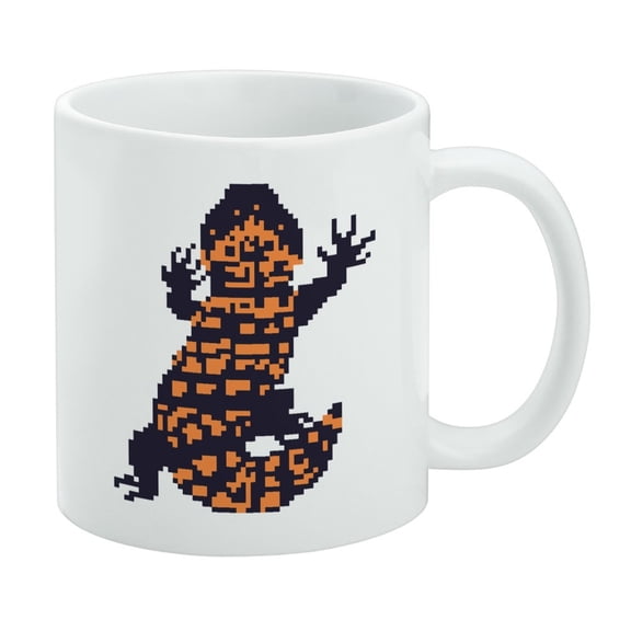 Gila Monster Pixel Lizard White Mug