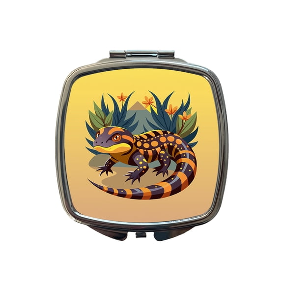 Gila Monster Travel Makeup Handbag Purse Small Pocket Compact Mirror