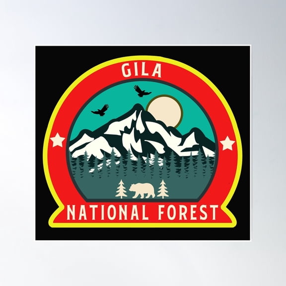 Gila National Forest Poster Wall Art, Modern Wall Decor, 8x12 UNFRAMED