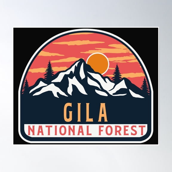 Gila National Forest Poster Wall Art, Modern Wall Decor, 8x12 UNFRAMED