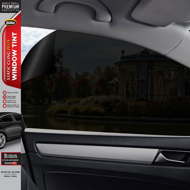 Gila® Static Cling Plus 5 VLT Automotive Window Tint DIY Easy Install Glare Control Privacy 2ft