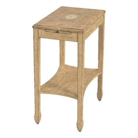Butler Gilbert 12"W Rectangular Wood End Table with Pull-Out Tray - Beige