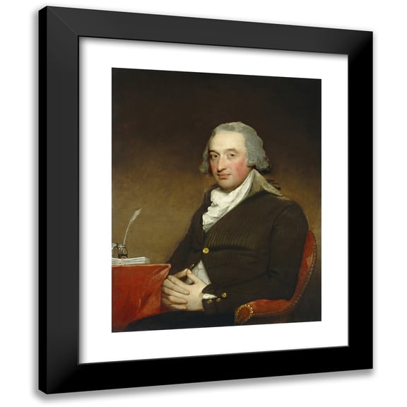 Gilbert Stuart 12x14 Black Modern Framed Museum Art Print Titled - George Pollock (1793-1794)
