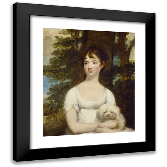 Gilbert Stuart 12x14 Black Modern Framed Museum Art Print Titled - Mary Barry (1803-1805)