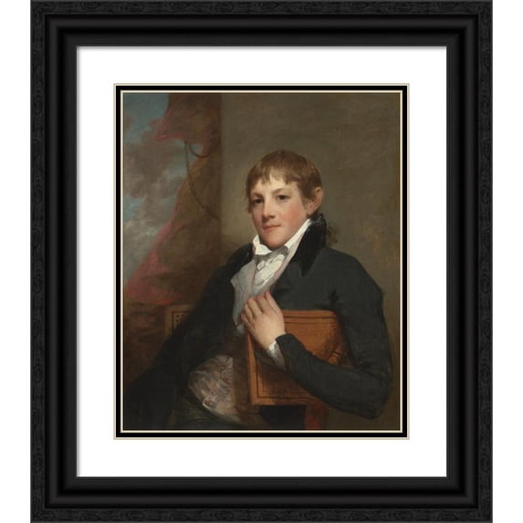 Gilbert Stuart 12x14 Black Ornate Wood Framed Double Matted Museum Art Print Titled: John Randolph (1804-1805)
