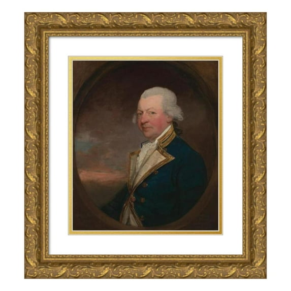 Gilbert Stuart 20x23 Gold Ornate Framed and Double Matted Museum Art Print Titled - Captain John Macbride