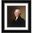 thumbnail image 1 of Gilbert Stuart 2x Matted 20x24 Black Ornate Framed Art Print 'Thomas Jefferson ', 1 of 2