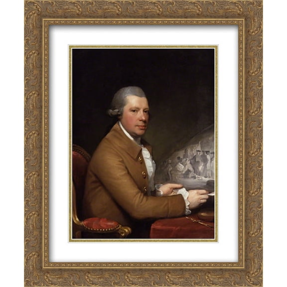Gilbert Stuart 2x Matted 20x24 Gold Ornate Framed Art Print 'John Hall '
