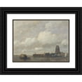 thumbnail image 1 of Gilbert von Canal 14x11 Black Ornate Wood Framed Double Matted Museum Art Print Titled: Dordrecht (1910), 1 of 5