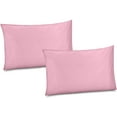 thumbnail image 1 of Gilbin 100% Cotton/Percale 210 Thread Count Pillow Cases Set of 2 King Size Soft Pink Cotton Pillow Cover for Sleeping-Bedroom Pillowcases, 1 of 4