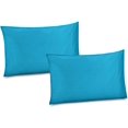 thumbnail image 1 of Gilbin 100% Cotton/Percale 210 Thread Count Pillow Cases Set of 2 King Size Soft Turquoise Cotton Pillow Cover for Sleeping-Bedroom Pillowcases, 1 of 4