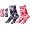 thumbnail image 1 of Gilbin 2 Pair Women Tie Dye Fuzzy Socks Warm Super Soft Plush Slipper Sock Casual Home Sleeping Cozy Crew Socks, 1 of 10