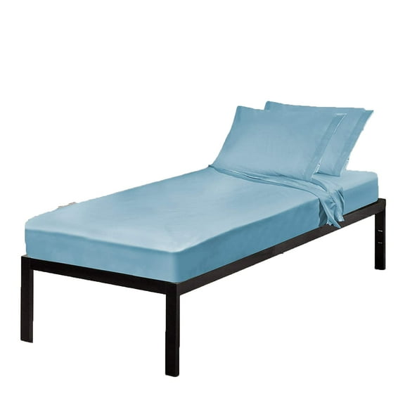 Gilbin College Dorm Extra-Long Twin 4 Piece Sheet set, Ultra Soft Twin XL Sheet Set, Soft Wrinkle Free Sheet-Blue