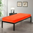 thumbnail image 1 of Gilbin College dorm extra-long twin cotton sheet, Ultra Soft Twin XL Fitted Sheet, Soft Wrinkle Free Sheet, - Orange, 1 of 5