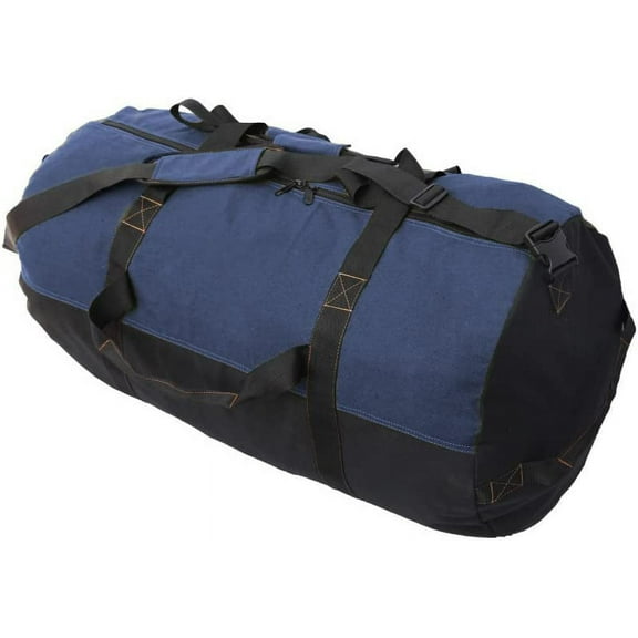 Gilbin Cotton Canvas Shoulder Duffle Bag, Tote with Straps Great for Sports, Gym, Work, Every day, Travel, Camping, Hiking, Overnight, Weekend - Packable, Carryall, Holdall