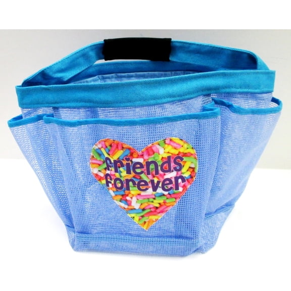 Gilbin Easy-Carry Mesh Toiletry and Shower Tote with 6 Storage Compartments. Perfect for Dorm, Camp, Traveling and Gym use.Dries Quickly for Reuse. (Sprinkles)