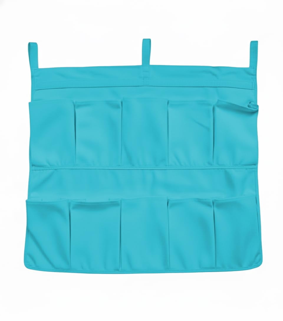 Gilbin End of Bed Shoe Organizer Bag – Bunk Bed Storage for Camp, Kids Dorm Room Hanging Shoe Storage, Space Saving Bed Rail Organizer