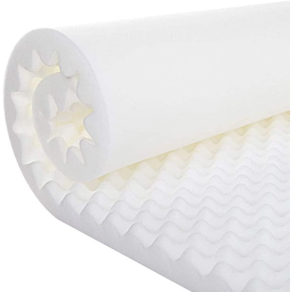 Gilbin Foam Mattress Topper, Egg Crate Foam Pad, Convoluted Cot Size Mattress Topper