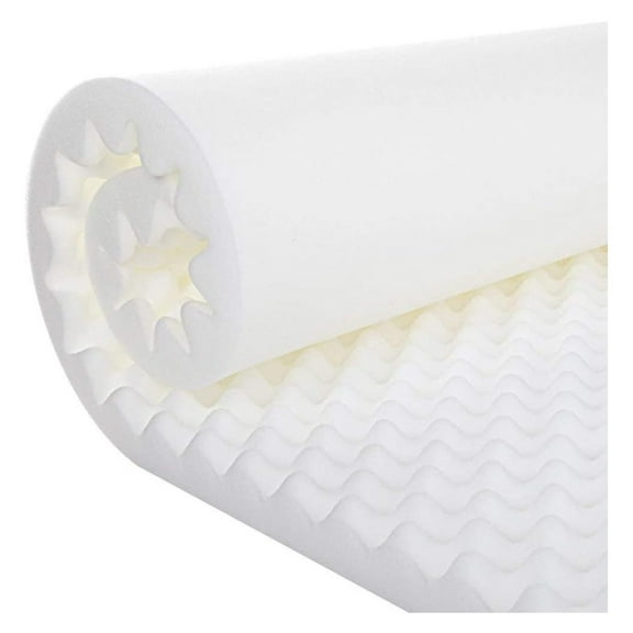 Gilbin Foam Mattress Topper, Egg Crate Foam Pad, Mattress Topper Convoluted Cot Size Firm Cot Size 29x74