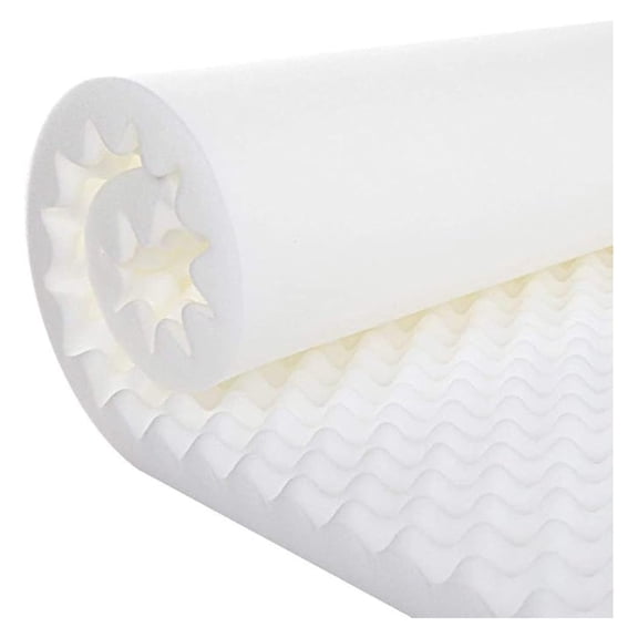 Gilbin Foam Mattress Topper, Egg Crate Foam Pad, Mattress Topper Convoluted Cot Size