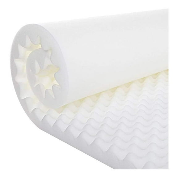 Gilbin Foam Mattress Topper, Egg Crate Foam Pad, Mattress Topper Convoluted Cot Size