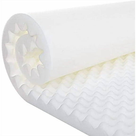 Gilbin Foam Mattress Topper, Egg Crate Hi-Density Foam Pad, Mattress Pad, and Bed Topper for Support.Convoluted Foam for Pain Relief on Pressure Sores Cot/Camp