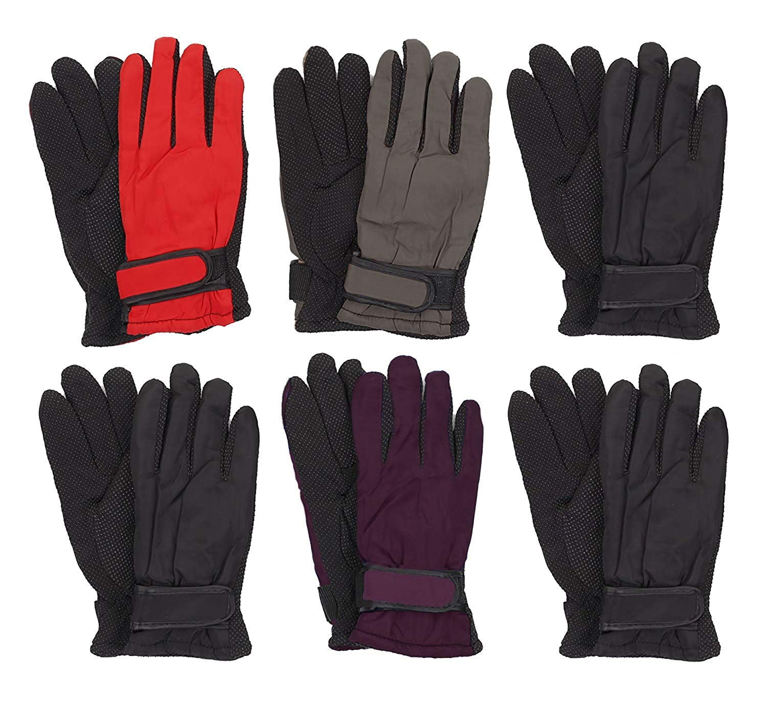 Gilbin Kids Thinsulate and Waterproof Outdoors Ski Winter Gloves Anti-skid design 6 Pack
