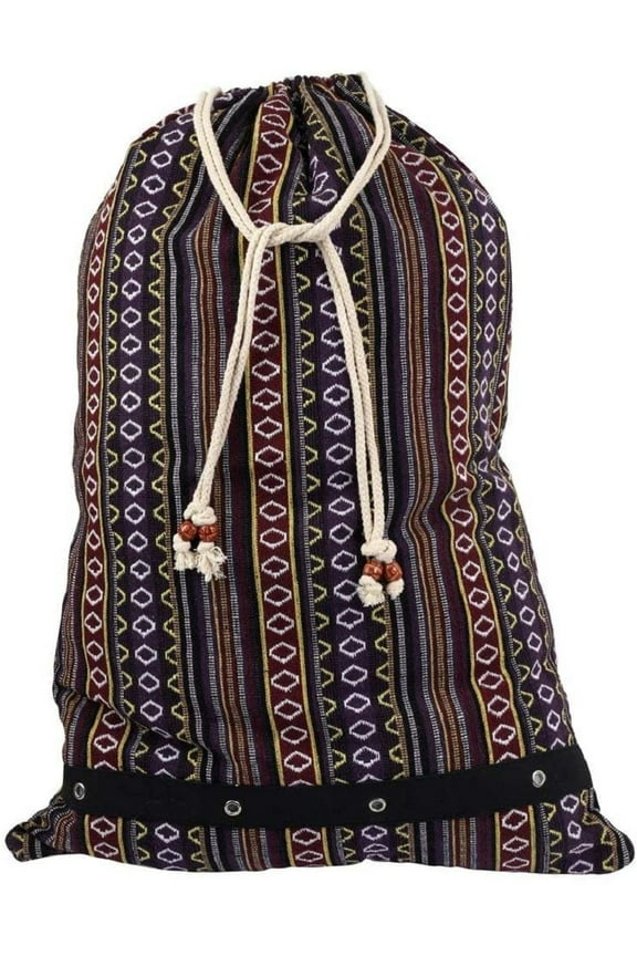 Large Spacious 23”X35” Drawstring Heavy Duty Laundry Duffle Bag with Shoulder Strap and Drawstring Closure(Purple)