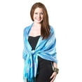 thumbnail image 1 of Gilbin Luxurious Paisley Design 28 x 70 Silk Blend Pashmina Shawl Wrap, 1 of 2