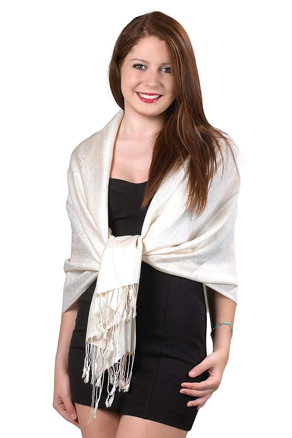 Luxurious Paisley Design 28 x 70 Silk Blend Pashmina Shawl Wrap