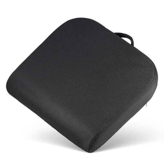 Gilbin Memory Foam Cushion, Comfort Support Pad for Pain Relief and Posture, Black, 18 in x 16 in