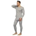 thumbnail image 1 of Gilbin Men's Ultra Soft Thermal Underwear Long Johns Sets 100% Cotton 2pc Thermal Underwear Set for men (Gray XX-Large), 1 of 2