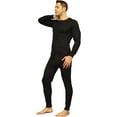 thumbnail image 1 of Gilbin Men's Ultra Soft Thermal Underwear Long Johns Sets 2pc Top and Pants Base Layer Set Thermal Underwear Set for men (Black Medium), 1 of 1