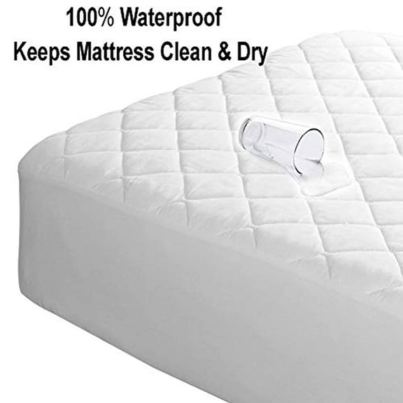 Gilbin Quilted Fitted Cot Mattress Pad Waterproof Breathable Mattress CoverCotton Top Camp Mattress Pad, 30" X 75" X 10"