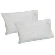 Gilbin Set of 2 Standard Pillow Cases Perfect for Camp Bunk Beds / RVs / Guest Beds Pillowcase White