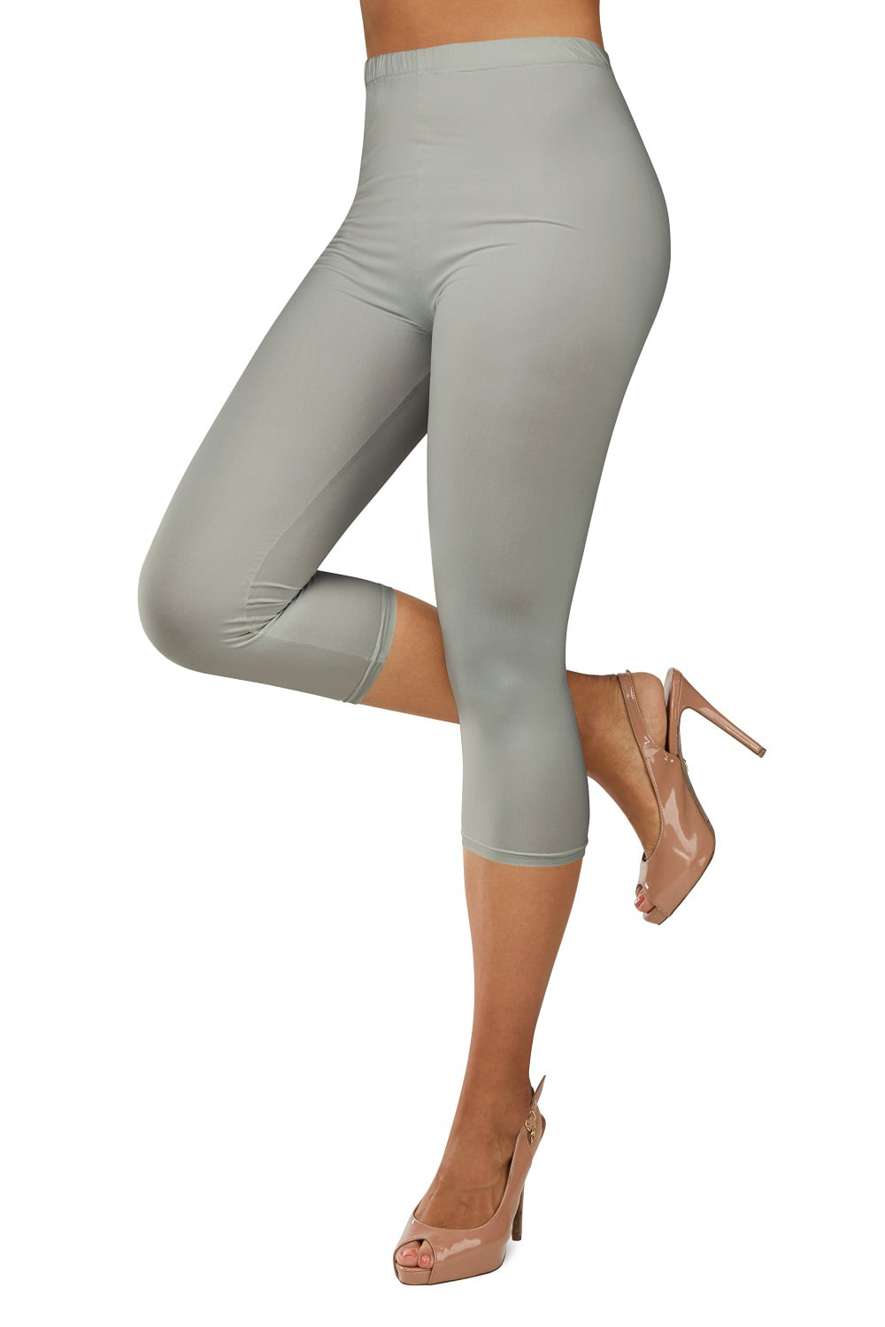 Gilbin Ultra Soft Capri High Waist Leggings for Women-Many Colors -One Size  & Plus Size (Navy 3X-5X) 