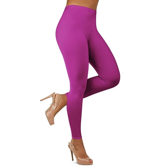 Gilbin Ultra Soft High Waist Leggings for Women-Many Colors -One Size & Plus Size (Purple S-L)