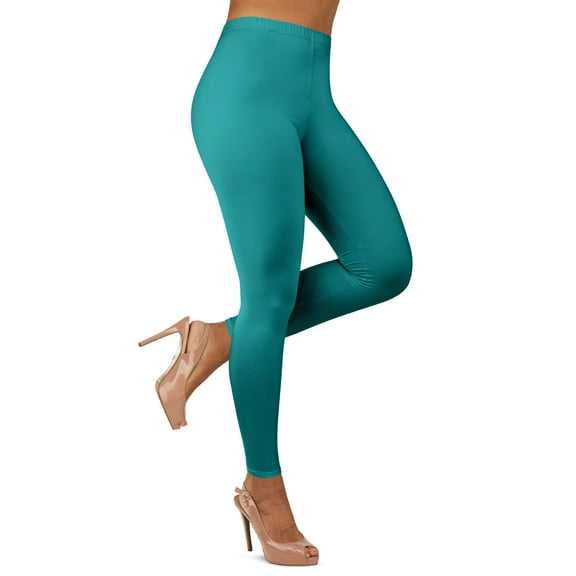 Gilbin Ultra Soft High Waist Leggings for Women-Many Colors -One Size & Plus Size (Turqoise S-L)