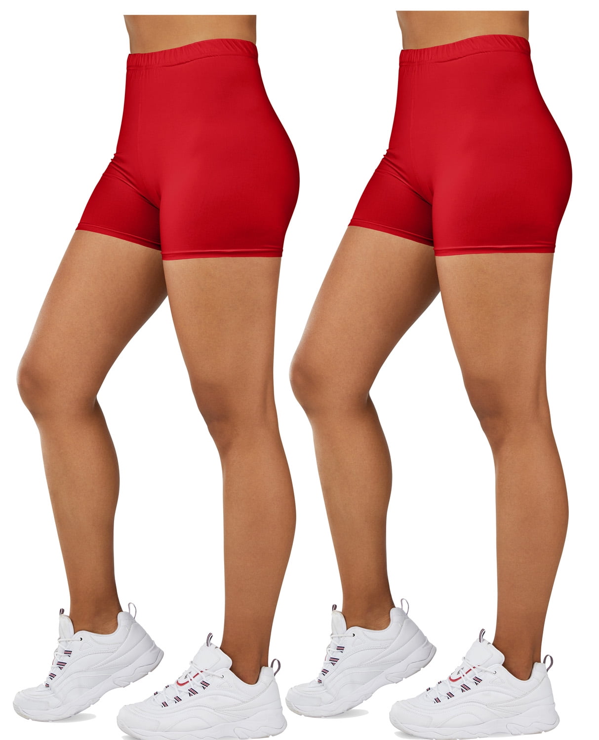 Gilbin Ultra Soft High Waist Yoga Stretch Mini-Bike Shorts Leggings for  Women-Many Colors-One Size & Plus Size 2 Pack (Pink 3X-5X) 