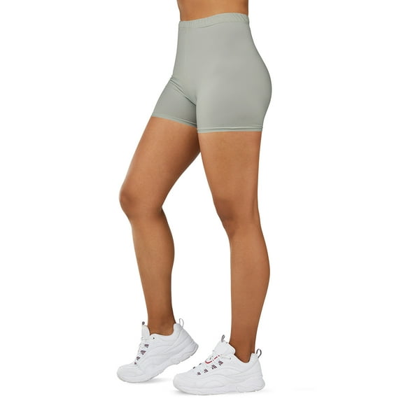Gilbin Ultra Soft High Waist Yoga Stretch Mini-Bike Shorts for Women-Many Colors-One Size & Plus Size (Grey 3X-5X)