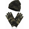 thumbnail image 1 of Gilbin Camouflage Winter Essentials – Mens/Womens Warm Beanie & Fleece Gloves Set, Cozy Cold Weather Accessories for Outdoor, Hiking, Skiing, 1 of 8