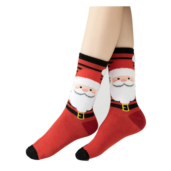 Gilbin Women Holiday Christmas Socks Crew Socks Xmas Holiday Cozy Socks Christmas Gifts Socks, Christmas Gift, Size 9-11