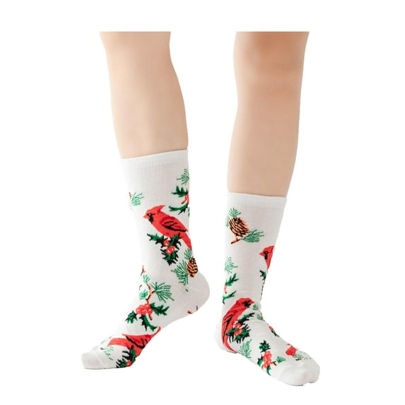 Gilbin Women Holiday Christmas Socks Crew Socks Xmas Holiday Cozy Socks Christmas Gifts Socks, Christmas Gift, Size 9-11