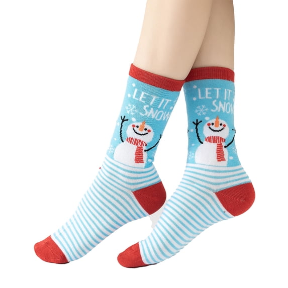 Gilbin Women Holiday Christmas Socks Crew Socks Xmas Holiday Cozy Socks Christmas Gifts Socks, Christmas Gift, Size 9-11