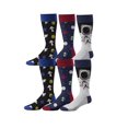 thumbnail image 1 of Gilbin's Mens Soft Stretchy Christmas Holiday Cool Casual Dress Socks, Assorted Designs Size 10-13 (Space), 1 of 2