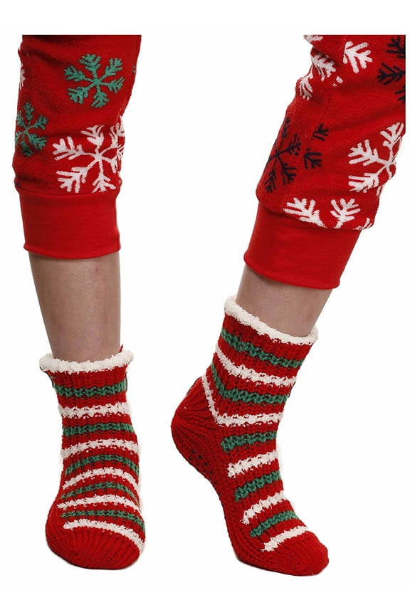 's Women's Thick Knit Slipper Socks (2 Pair)