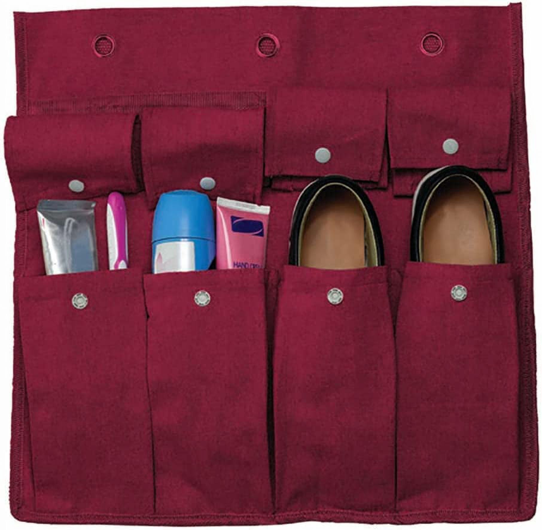 Gilbins Bedside Storage Caddy Cotton Canvas Bed Storage Pocket Bedside ...